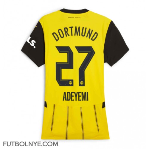 Camiseta Borussia Dortmund Karim Adeyemi #27 Primera Equipación para mujer 2024-25 manga corta